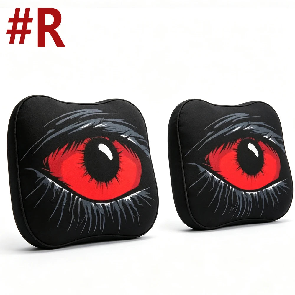 2PCS Ghost Face Headrest Covers for Cars, Stretchy Seat Headrest Protector for Auto Truck SUV, Funny Scary Washable Elastic Inte