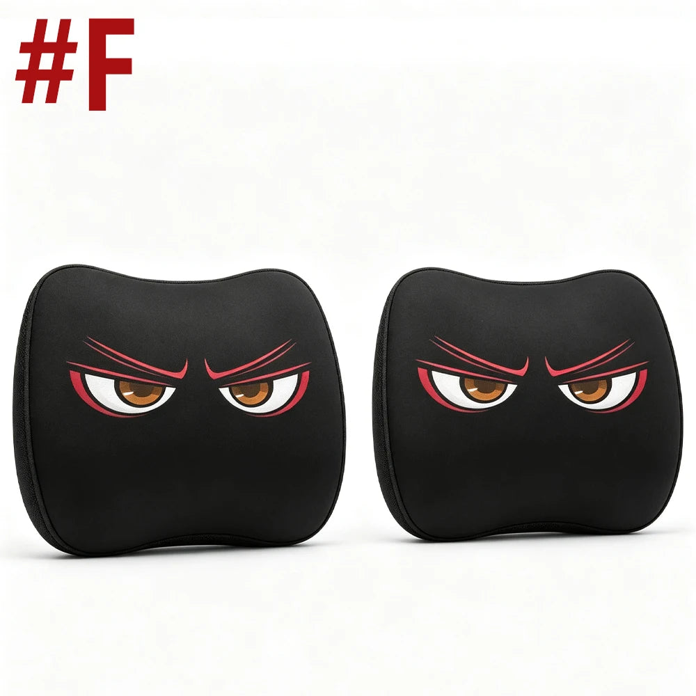 2PCS Ghost Face Headrest Covers for Cars, Stretchy Seat Headrest Protector for Auto Truck SUV, Funny Scary Washable Elastic Inte