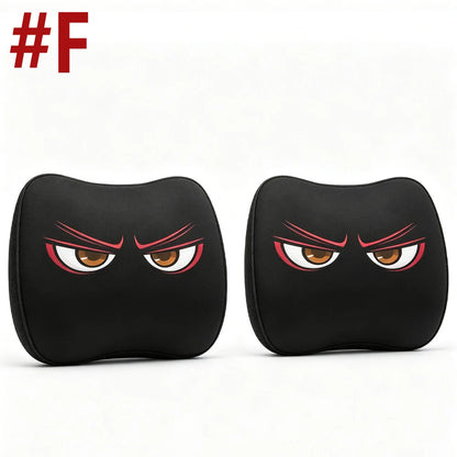 2PCS Ghost Face Headrest Covers for Cars, Stretchy Seat Headrest Protector for Auto Truck SUV, Funny Scary Washable Elastic Inte