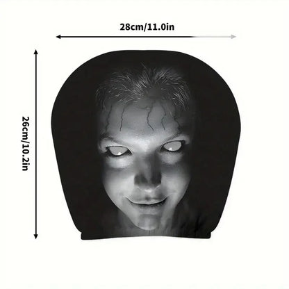 2Pcs Halloween Horror Face Printing Car Headrest Covers Universal Elastic Car Seat Headrest Cover